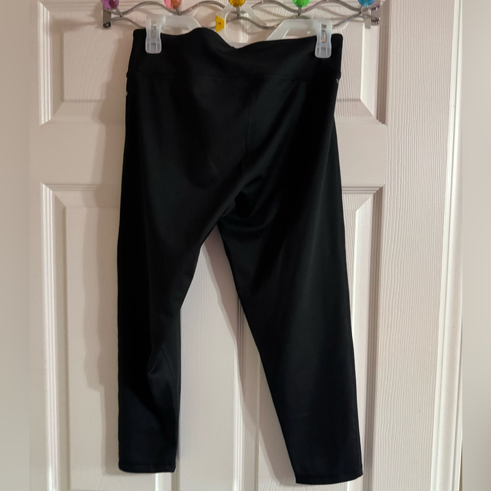 Adidas Climalite Black and White Leggings Streamlined Fit - Picture 2 of 3